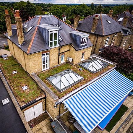 View of M-Trays® Modular Green Roof System (Wallbarn)